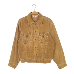 70s リーバイス USA製 70505-1327 ヴィンテージコーデュロイジャケット キャメル ジージャン Levis メンズL相当 古着 DZ0714