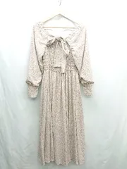 ◇ ⊇ one after another NICE CLAUP 小花柄 長袖 ロング ワンピース サイズF ピンク系 レディース E  【1501160007551】