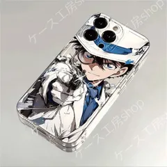 ユニーク怪盗キッド クリア iPhone ケース 黒白マンガ風 アイフォン用（iPhone14/15 シリーズ対応）