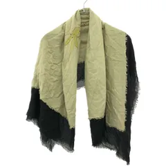 LOEWE ロエベ フラワープリント 大判ストール  ベージュ ブラック