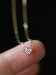 ジュエリー レディース ネックレス ペンダント シックなデザイン キュービックジルコニア スターリングシルバー製 字フックセット プレゼントに最適なアクセサリー