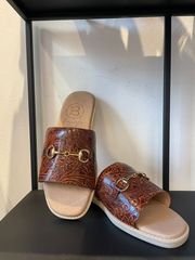 バジョルゴ　BajoLugo 　サンダル　ペイズリーブラウンビットゴールド 24.5cm27.5cm（BG-346）SAMPLE商品