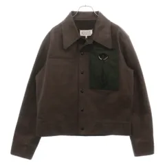 Maison Margiela 10 (メゾン マルジェラ) 21AW leather jacket リバーシブル スウェード レザージャケット ブラウン S50AM0525 SY1579のサムネイル
