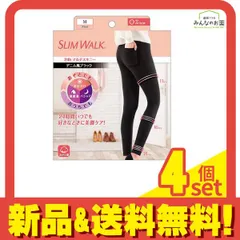 スリムウォーク 24h マルチスキニーデニム風 1枚 (ブラック M) 4個セット まとめ売り