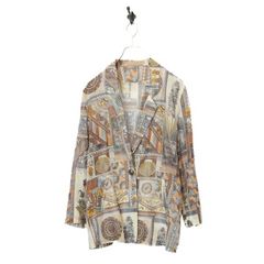 VINTAGE PRINTED SHIRT JACKET/M