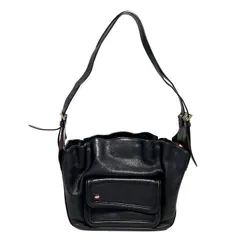 BALLY バリー ショルダーバッグ かばん 巾着 レザー キャンバスライン