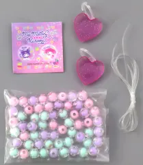 【中古】雑貨 マイメロディ＆クロミ ハートジュエルのビーズアクセサリーセット 「サンリオキャラクターズ」 らぶキャラVol.53 2025年4月号 別冊付録