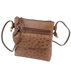 オーストリッチ OSTRICH バッグ ミニ ショルダーバッグ ポーチ エキゾチックレザー カバン レディース ブラウン