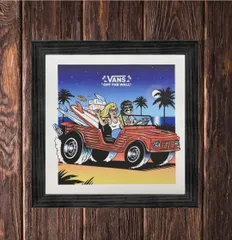 VANS スニーカー イラスト ポスター キャンバス 小物 スケボー サーフィン BMX ストリート コンバース ナイキ アウトドア PA98