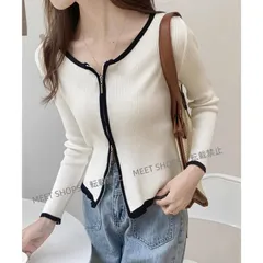 【新品未使用】ダブルジップ 長袖ニットカーディガン vmsjx24