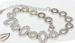 18K RGP プラチナ ダイヤ CZ 上品 ブレスレット　yh1120a