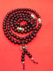 天然小葉紫檀8mmネックレスアクセサリーいっぱい付き 1186-1/3