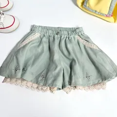 アクシーズファムキッズ　axesfemmeKIDS　キュロット　ショートパンツ　ミントグリーン　女の子　120