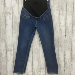 ☆ EDWIN ☆エドウィン コラボ Miss EDWIN マタニティ テーパードデニムパンツ ネイビー Lサイズ