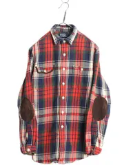 【お得なクーポン配布中!】 90s ポロ ラルフローレン チェック ヘビー フランネル シャツ メンズ M オールド ネルシャツ 長袖シャツ コットン ガチャポケ ポケット付き