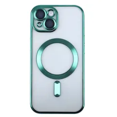 iPhone15 Plus ケース アイフォン15 プラス  メタリック カメラ レンズ カバー ケース 【Color】 グリーン