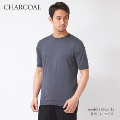 ◇新品◇JOHN SMEDLEY30G ボーダー クルーネックニット半袖Tシャツ 