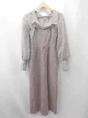 ◇ ⊇ スナイデル シンプル系 長袖 ロング丈 オーバーシャツドッキングニットワンピース サイズ0 グレー系 レディース E  【1507250013549】