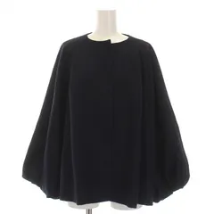 アドーア ADORE ウールアムンゼンノーカラージャケット ビッグスリーブ 36 S 紺 ネイビー /YM ■BMのサムネイル