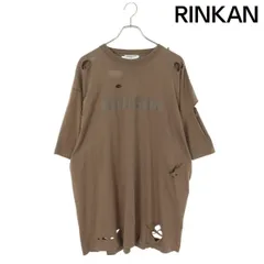 22SS BALENCIAGA バレンシアガ デストロイ加工 ロゴ Tシャツ デストロイ加工ロゴプリントTシャツ | BALENCIAGA