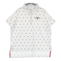サイズ：M CALLAWAY キャロウェイ 2023年モデル 半袖ポロシャツ ハート 総柄 ホワイト系 [240101493933] ゴルフウェア レディース ストスト