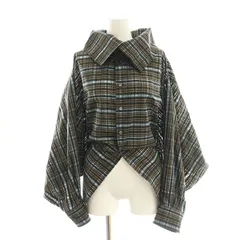 ビューティフルピープル beautiful people ダブルエンドチェック柄ラッフルブラウス シャツ 34 マルチカラー /SS ■OSのサムネイル