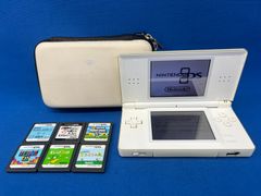 Nintendo DS Lite 任天堂 ホワイト 本体 USG-001 本体 ソフト6本 ゲーム機　【A9/C274】