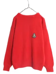 【お得なクーポン配布中!】 90s OLD GAP ボートネック コットン ニット セーター メンズ M / 古着 90年代 オールド ギャップ 旧タグ ヘビーウェイト ワンポイント 厚手