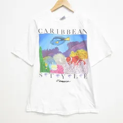 L/古着 All Sport 半袖 ビンテージ Tシャツ メンズ 90s 魚 コットン クルーネック 白 ホワイト 25sep11 中古