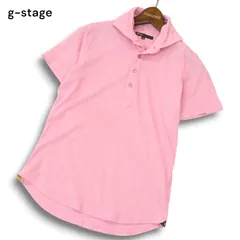 g-stage ジーステージ 春夏★ 半袖 鹿の子 ポロシャツ Sz.44　メンズ ピンク 日本製のサムネイル