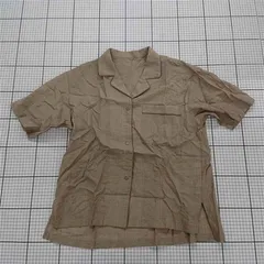 ◇ ⊂ SENSE OF PLACE レーヨン混 半袖 シャツ ブラウス サイズＯＮＥ ライトブラウン系 レディース メンズ E  【1509100080824】