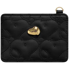 ☆ スヌーピーキルティングブラック ☆ キャラクター リールパスケース キャラクター パスケース リール付き 可愛い パスケース 定期入れ リールパスケース リール付きパスケース カードケース リール付ストラップ IDケース リール ストラップ かわいい