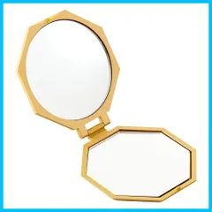 【特価商品】手鏡 両面コンパクトミラー 10倍拡大鏡 携帯ミラー メイクミラー 折りたたみ鏡 アイメディア 化粧鏡 八角 風水