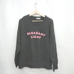 ◇ ⊇ SM2 サマンサ モスモス ロゴ刺繍 長袖 セーター サイズF ブラック系 レディース E  【1503050027434】