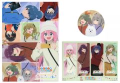 [중고] 상품 세트 공식 팜플렛 & 클리어 책갈피 (낮 부분) & 데카 캔 배지 (즈이 나미 에이 진 & 나카츠가와 메이) 세트 [유루 캔 △ SEASON3 스페셜 이벤트 유루 캠퍼 모임] S석 티켓 특전