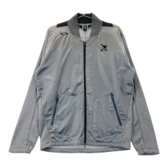 サイズ：XL OAKLEY オークリー  切替ジップジャケット スカル刺繍  グレー系 [240101520056] ゴルフウェア メンズ ストスト