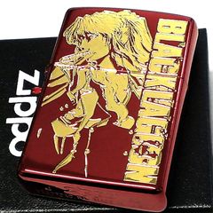 ZIPPO ライター アニメ ブラックラグーン バラライカ ジッポ 両面加工 レッド エッチング彫刻 金差し キャラクター かわいい レディース メンズ ギフト プレゼント