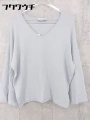 ◇ Adam et Rope’ アダム エ ロペ 長袖 ニット セーター サイズF ライトブルー レディース  【1002800360284】