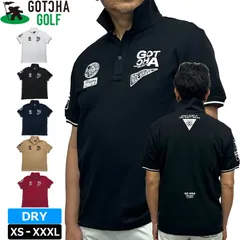 【カラー・サイズ選択可】 GOTCHA GOLF ガッチャゴルフ 2025 メンズ 半袖ポロシャツ 鹿の子 ワッペン ベーシック 252GG1200① ゴルフウェア トップス 半そで 新品【GOTCHA GOLF正規販売店】