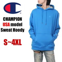 【新品・未使用】【ブルージェイ】【S～4XL】チャンピオン パーカー スウェット メンズ レディース キッズ 大きいサイズ USAモデル CHAMPION パワーブレンド プルオーバー 無地 裏起毛 大きめ ゆったり ビックシルエット ブランド