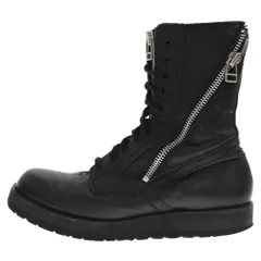 Yohji Yamamoto POUR HOMME (ヨウジヤマモト プールオム) 22AW ソフトマットレザー3ファスナーミリタリーブーツ ブラック HE-E07-761のサムネイル