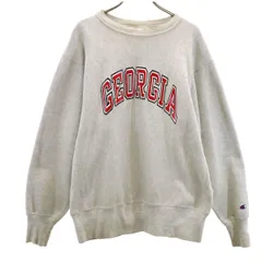 Champion チャンピオン 90s USA製 リバースウィーブ オールド 刺繍タグ 長袖 スウェット トレーナー L グレー 裏起毛 メンズ 古着