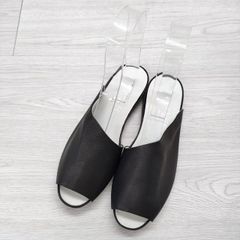 VIEILLE 新品 R.U. Un Goat Sandal ゴートレザーサンダル サイズ38 定価24200円 サンダル ブラック レディース ヴィエイユ【中古】4-0724S◎#