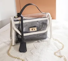 【大人気】推し活　オタ活　痛バック　痛バ　クリアカバン　クリアバッグ　ハンドバッグ　ショルダーバッグ　ゴールドチェーン　ブラック　黒　お洒落　おしゃれ　レディース　可愛い　かわい