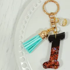 イニシャルキーホルダー レジン  P-11 「I」