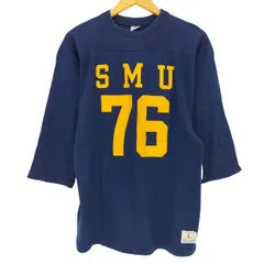 チャンピオン Champion 70-80s バータグ後期 SMU 74 ナンバリング 七分袖 フットボールTシャツ メンズ import：L 