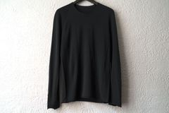 クルーネックニットセーター ブラック / LABEL UNDER CONSTRUCTION(レーベルアンダーコンストラクション)