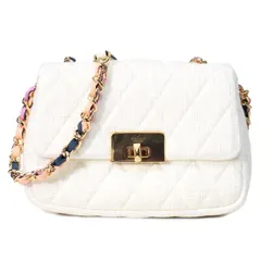 ケイトスペード バッグ katespade ファブリック レザー キルティング ツイード スモール キャリー 2way クロスボディー 斜めがけ ショルダーバッグ クリームマルチ KK092