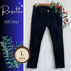 スキニー パンツ GU♪レディース 春夏秋冬 67(L)サイズ ブラック スリムパンツ