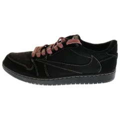NIKE (ナイキ) ×TRAVIS SCOTT AIR JORDAN 1 LOW OG SP BLACK PHANTOM DM7866-001 トラヴィススコット エアジョーダン1 ブラックファントム ローカットスニーカー US8.5/26.5cm